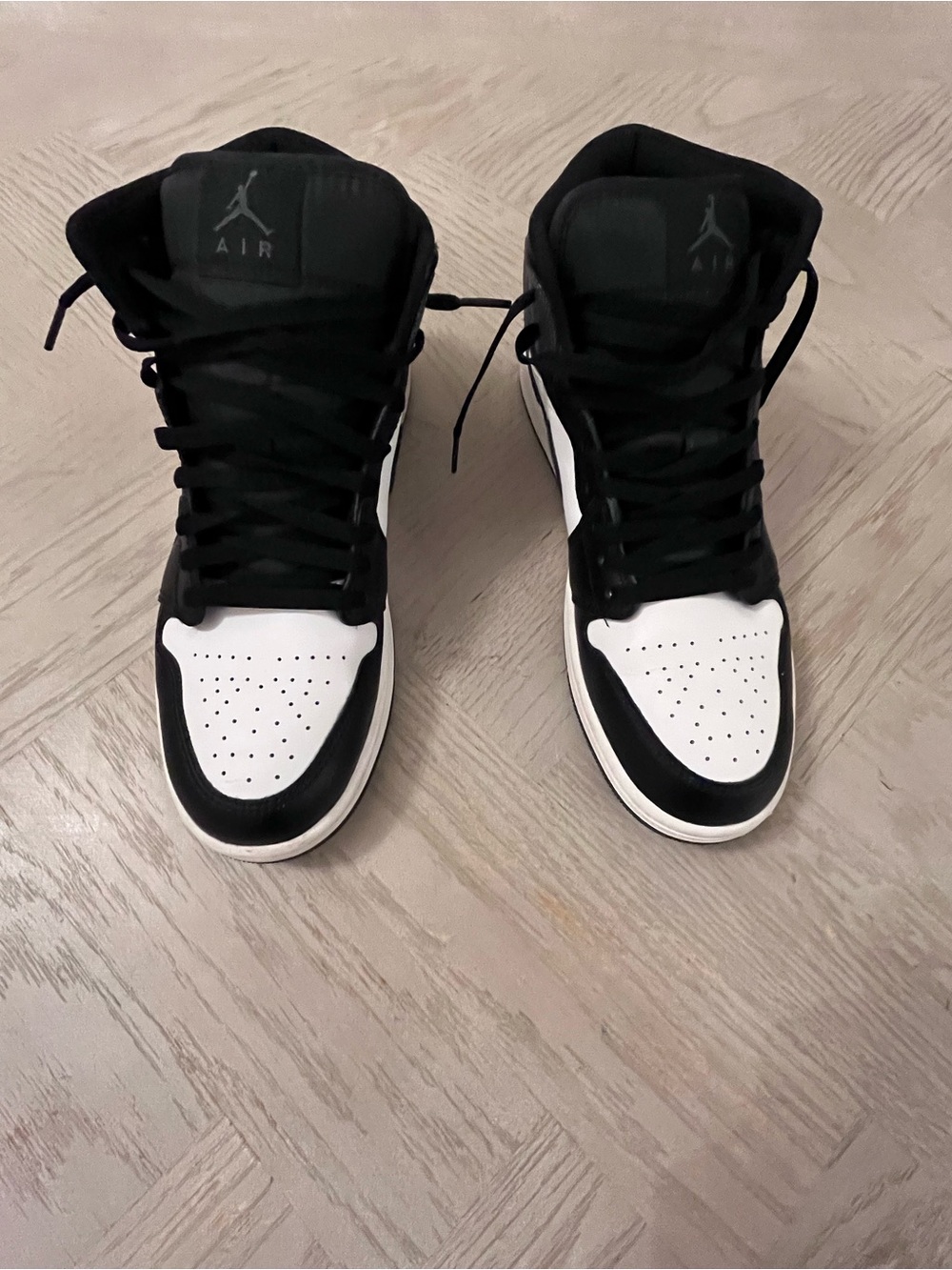 Nike Black & White High-Top Air Jordan’s